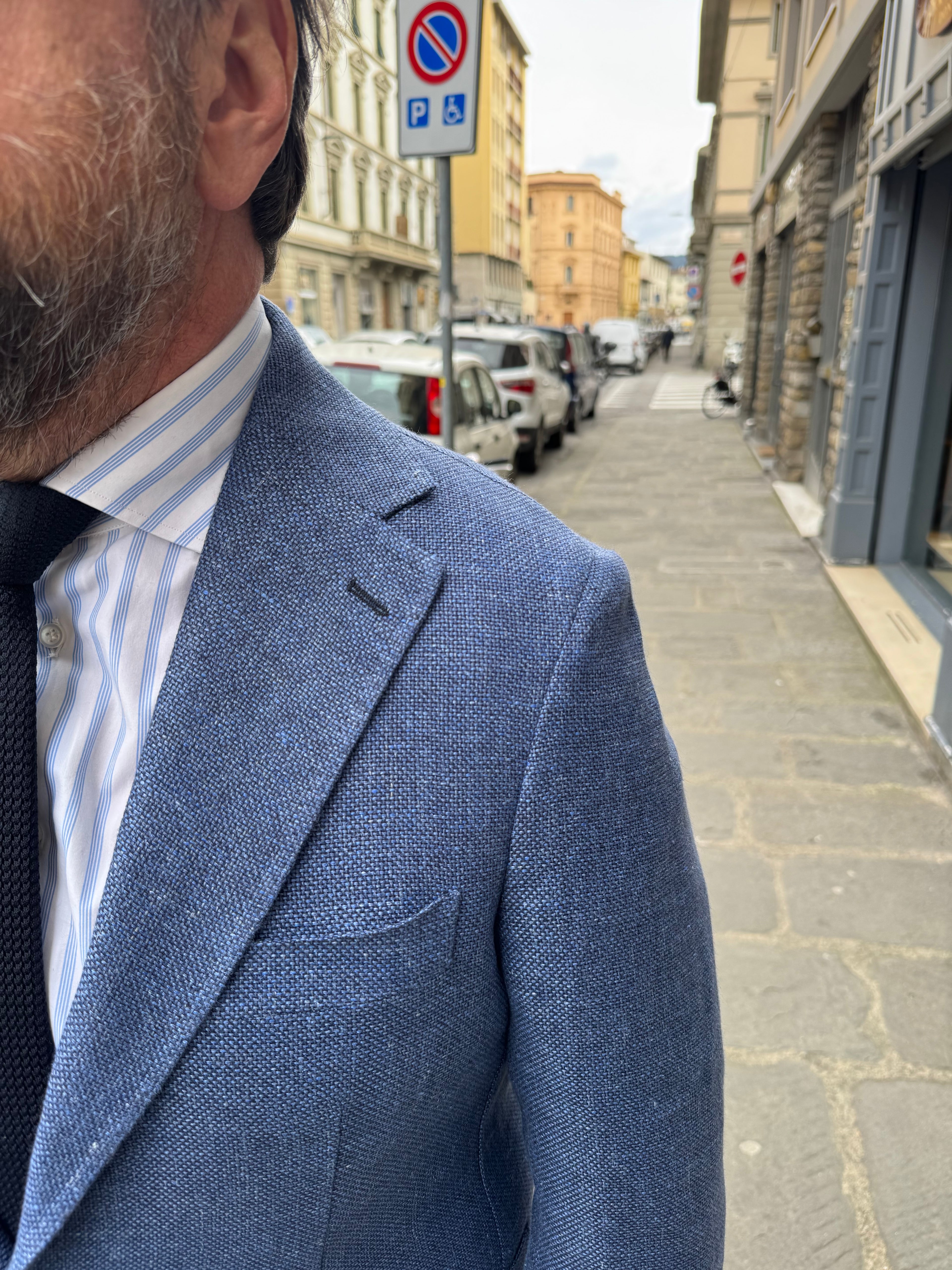 Giacca sartoriale celeste