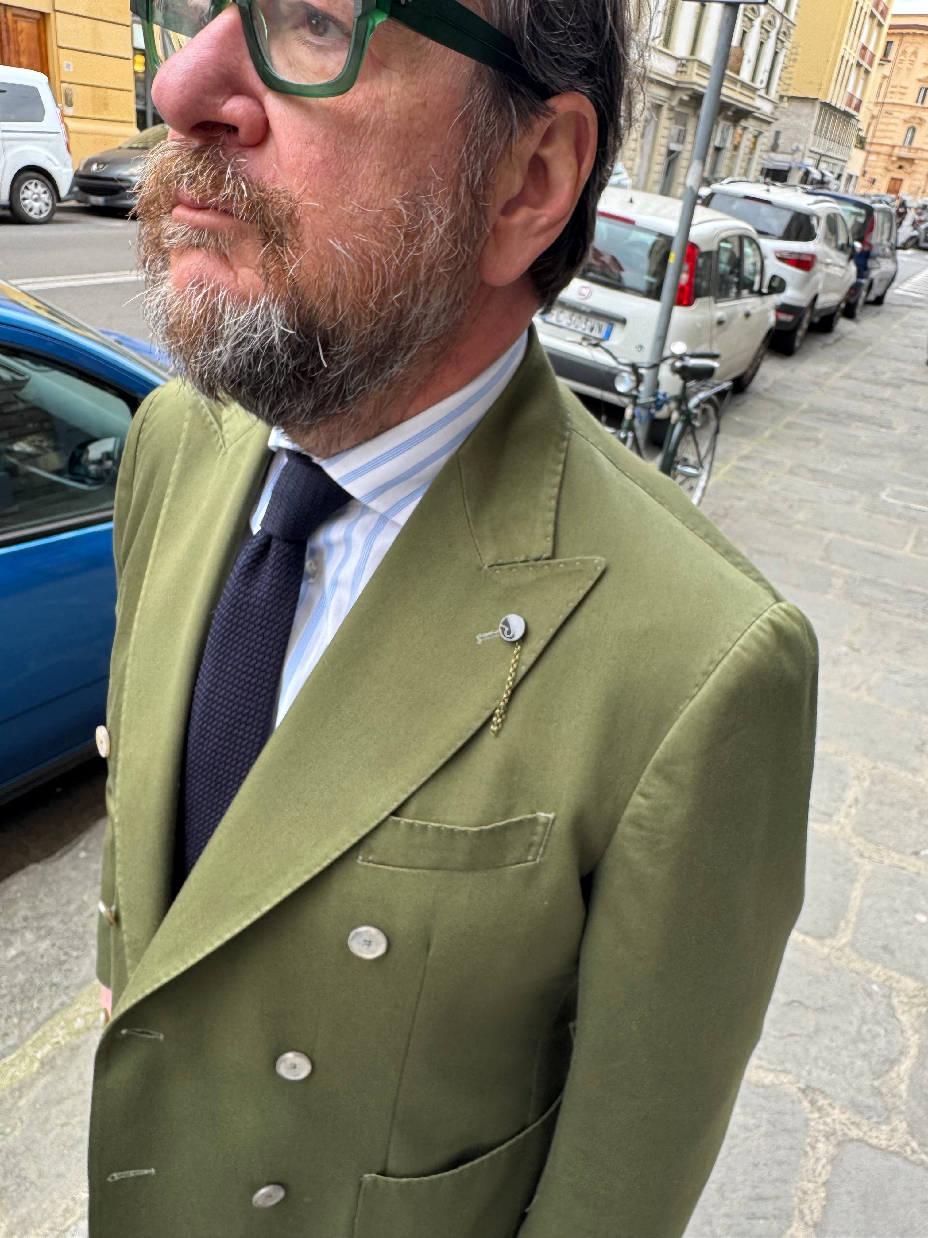 Giacca doppio petto verde Santaniello