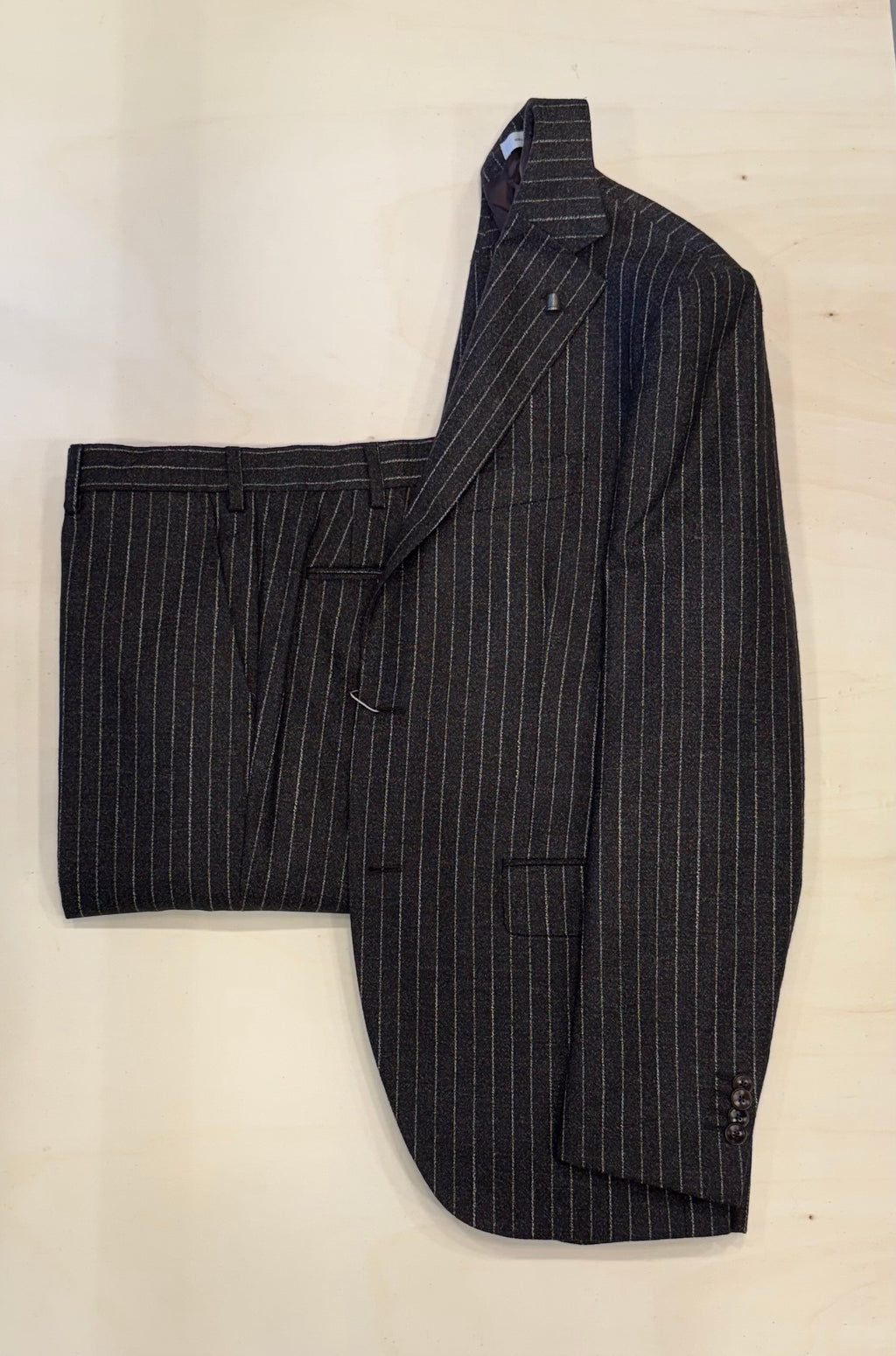 Abito Latorre Gessato Marrone