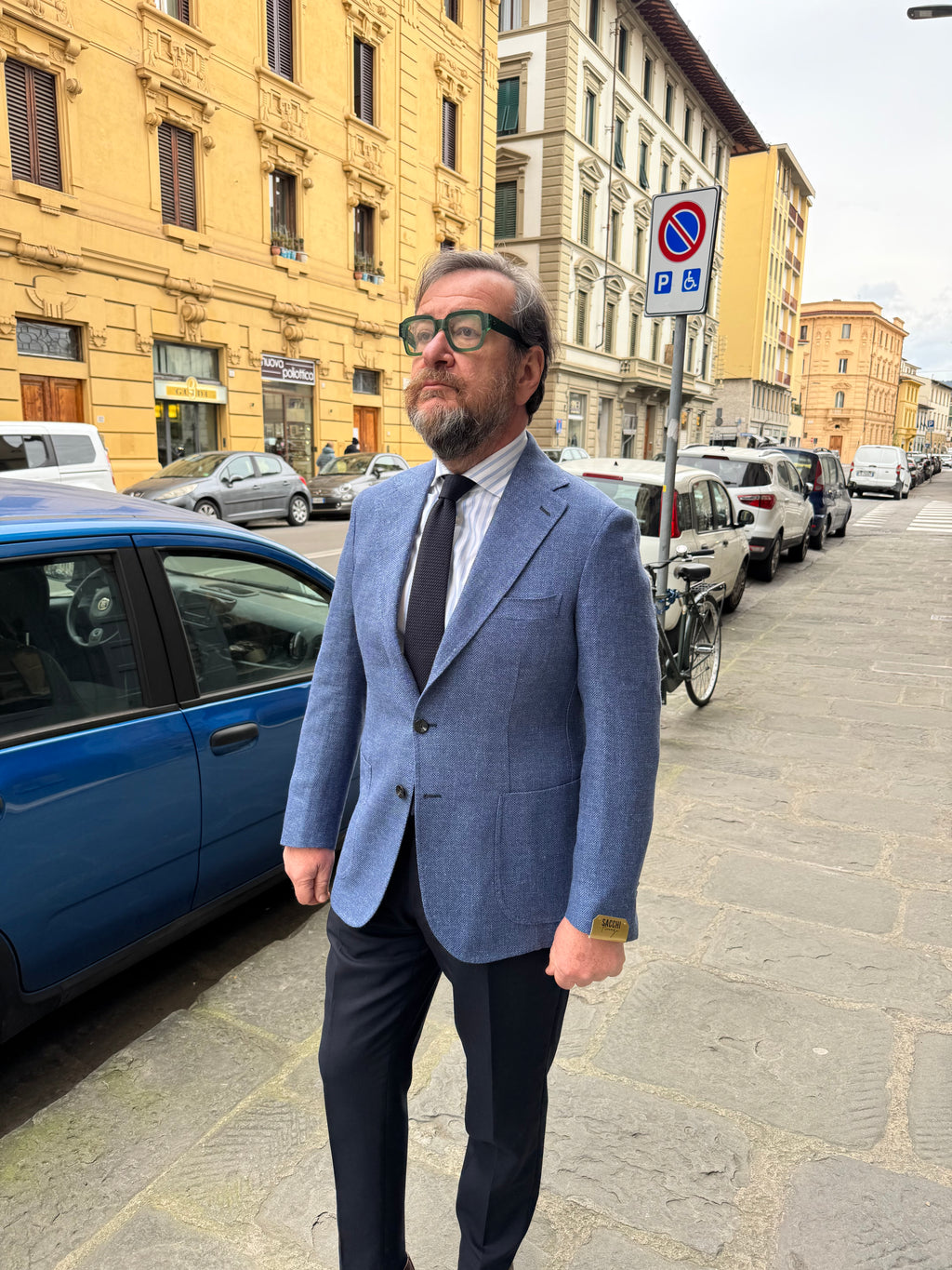 Giacca sartoriale celeste