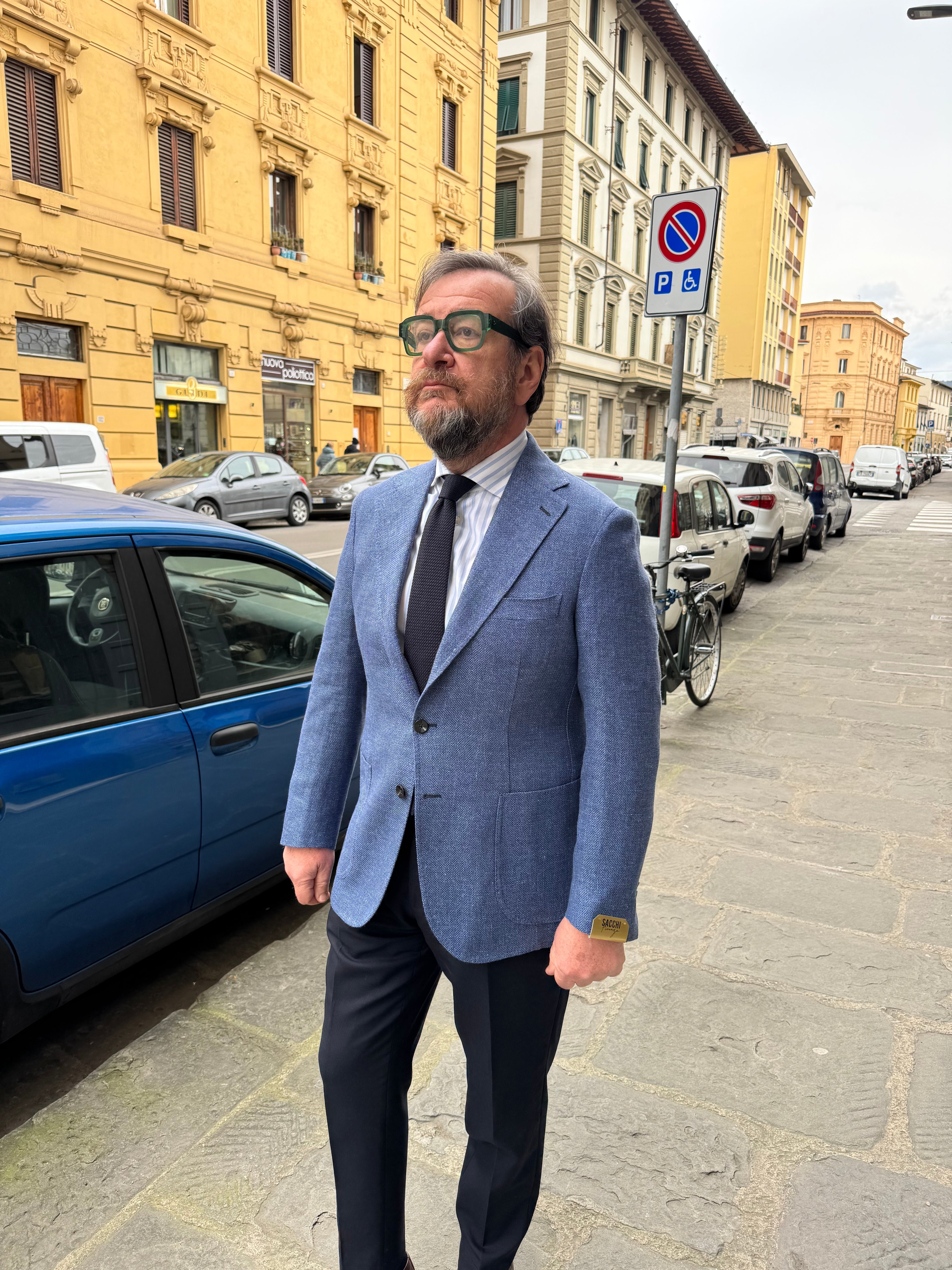 Giacca sartoriale celeste