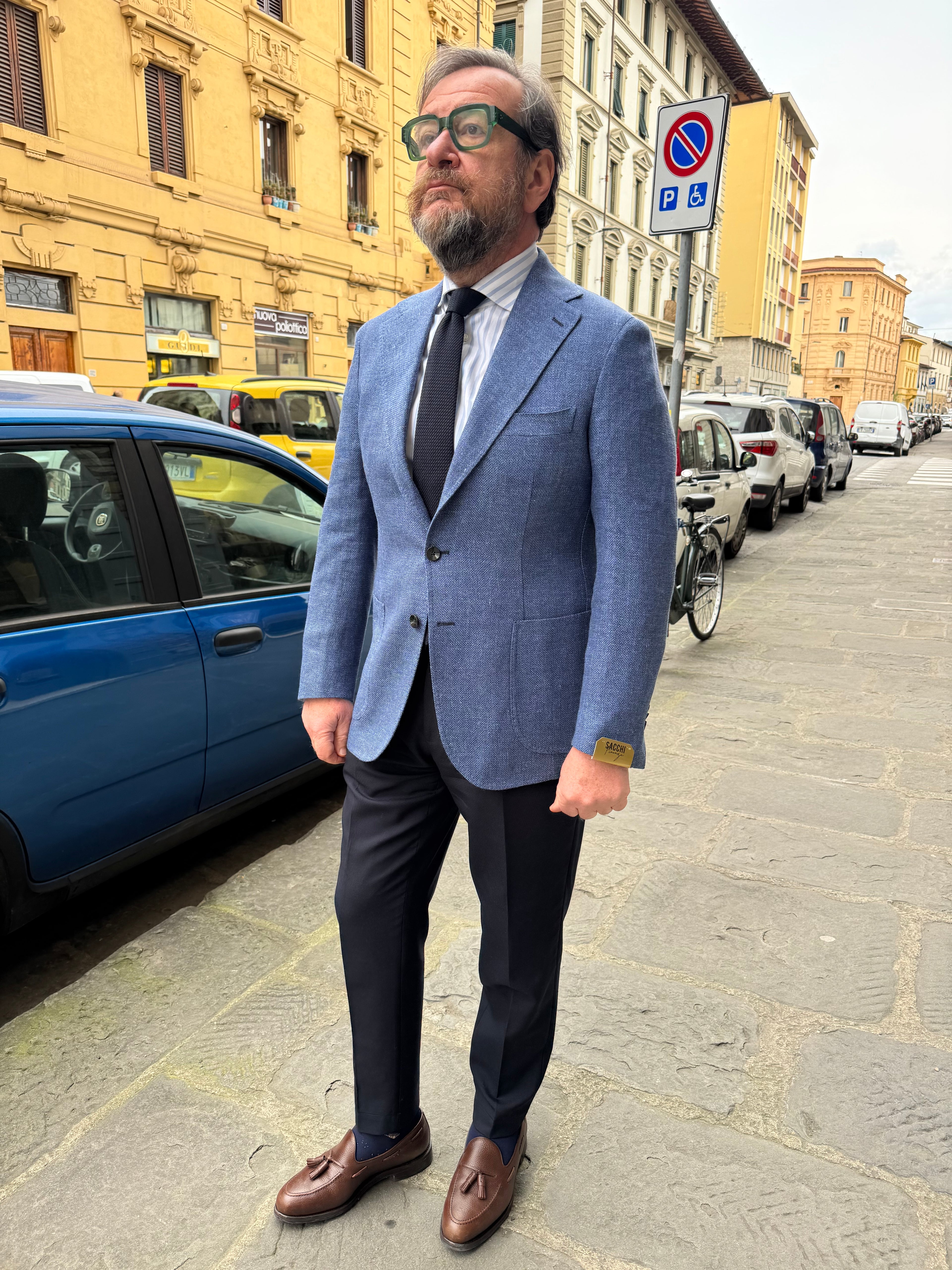 Giacca sartoriale celeste